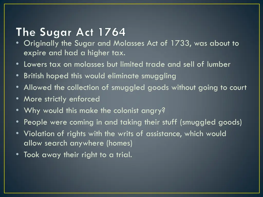 the sugar act 1764 originally the sugar