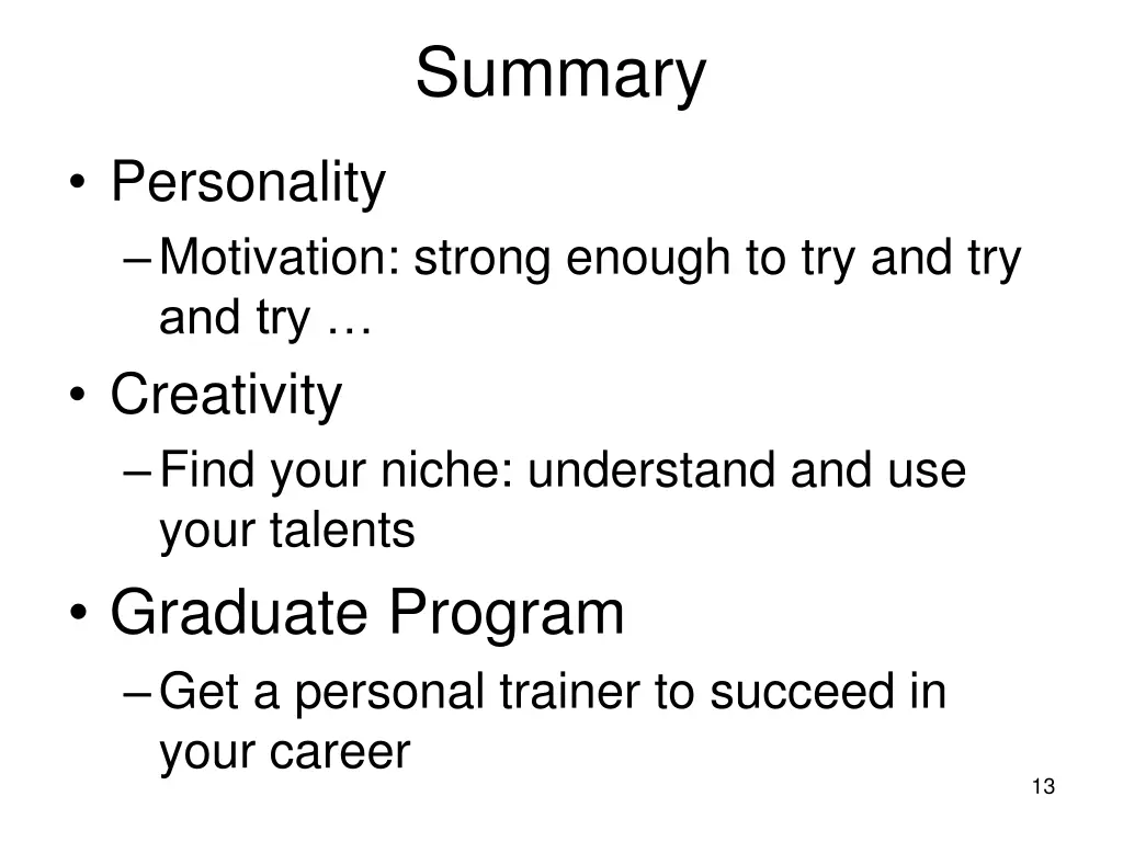 summary