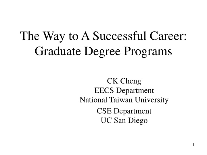 the way to a successful career graduate degree