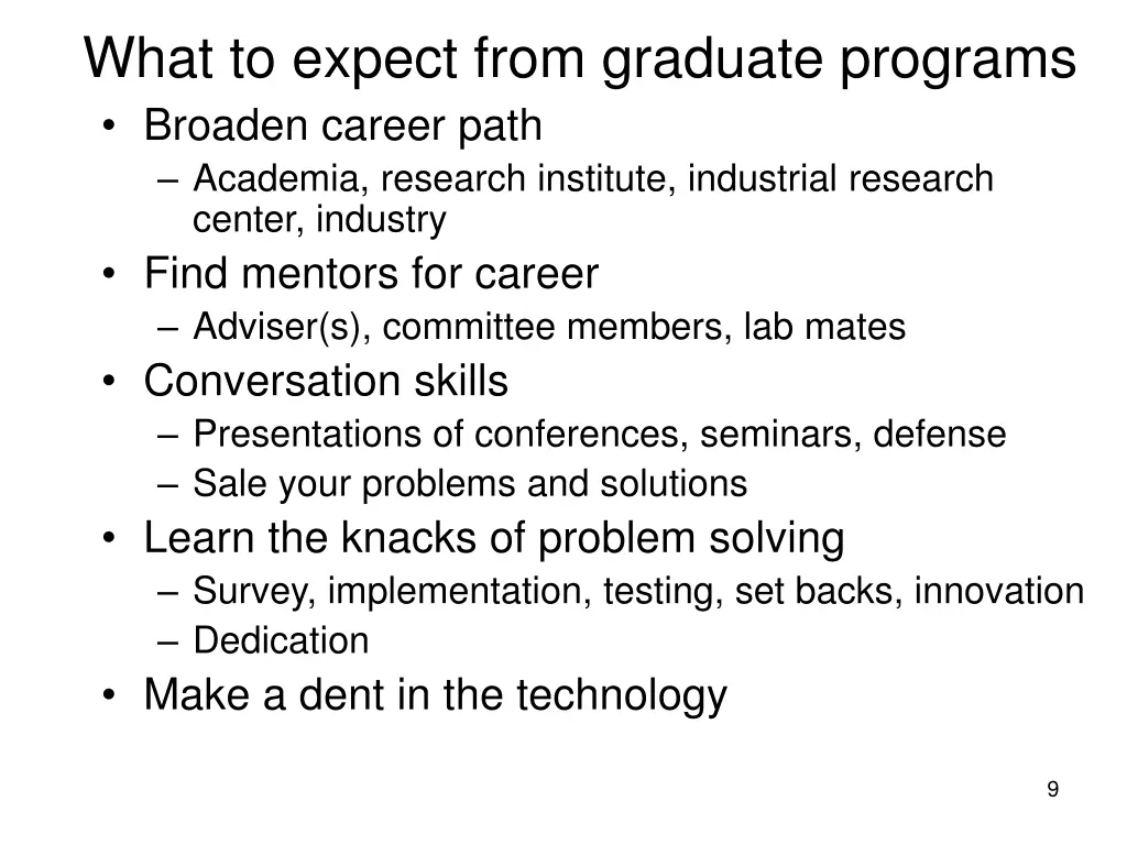 what to expect from graduate programs broaden