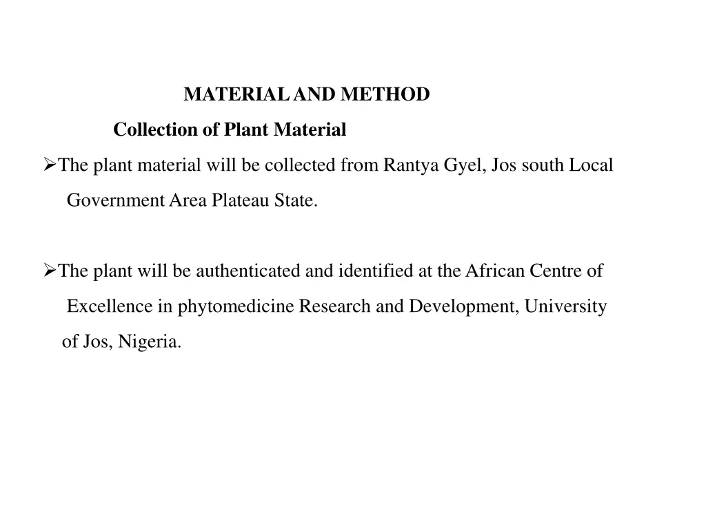 material and method