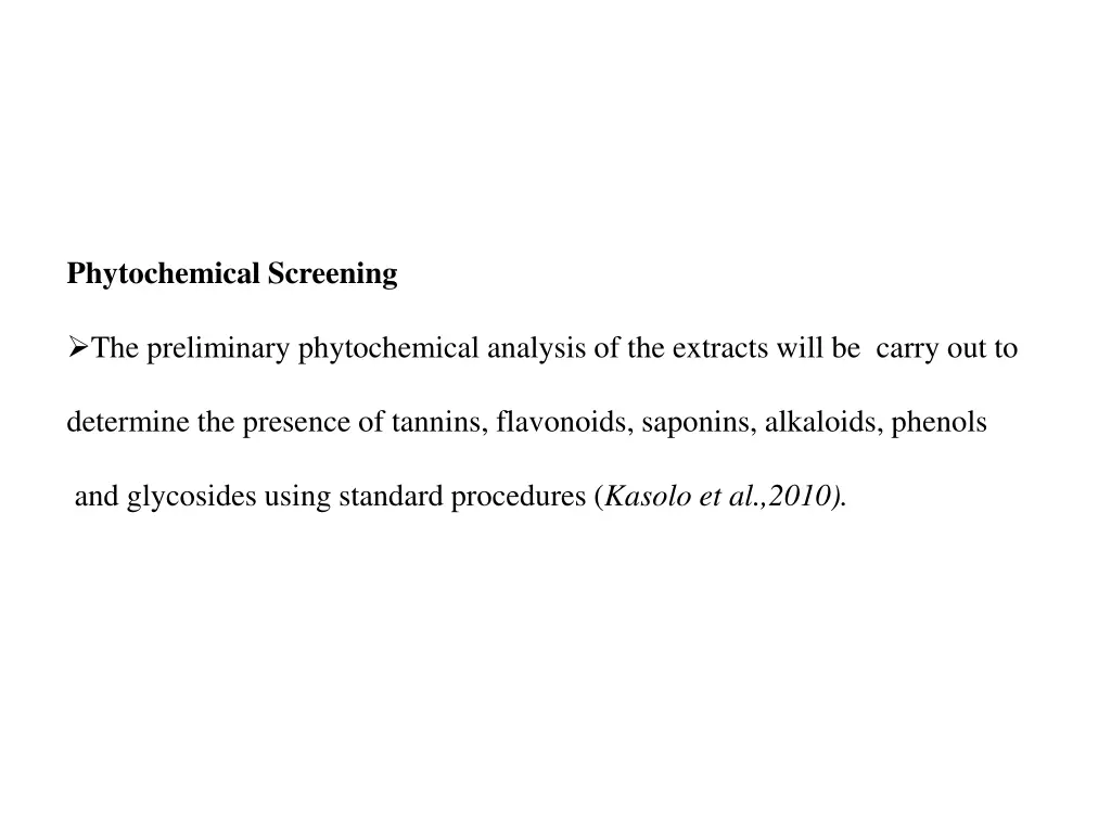 phytochemical screening