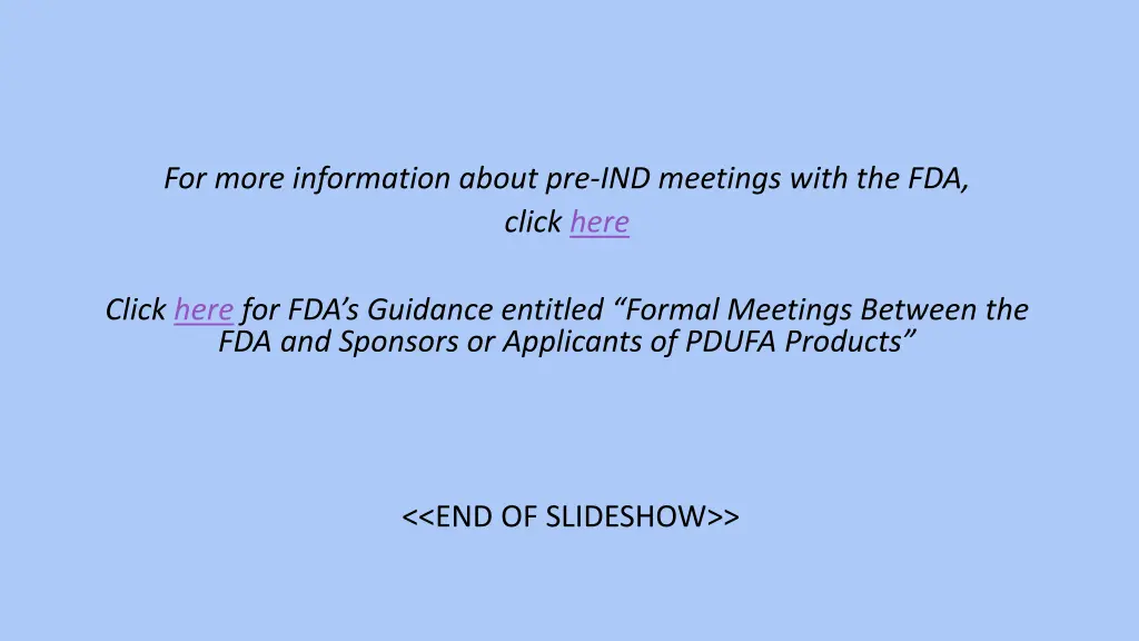 for more information about pre ind meetings with
