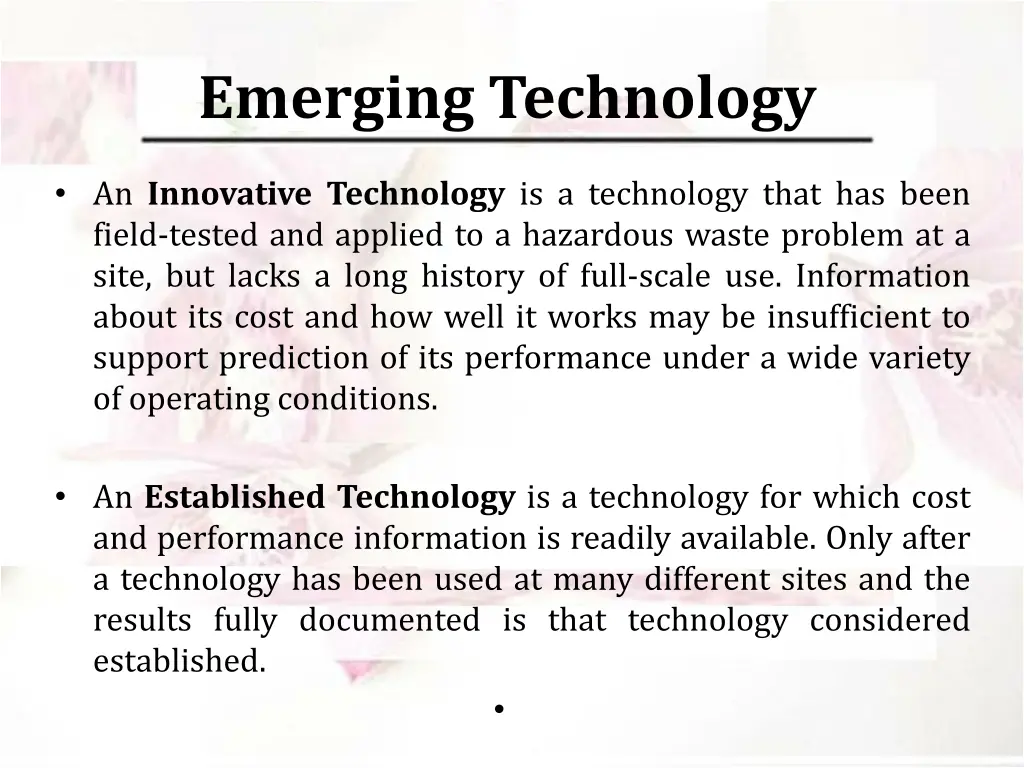 emerging technology