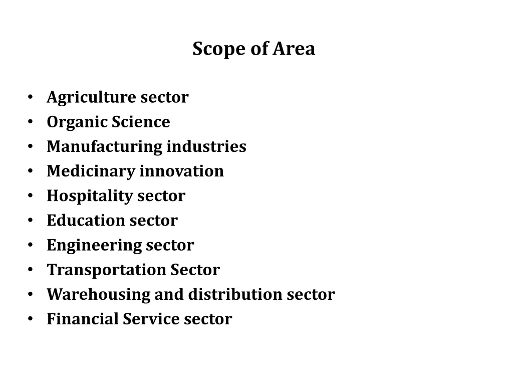 scope of area