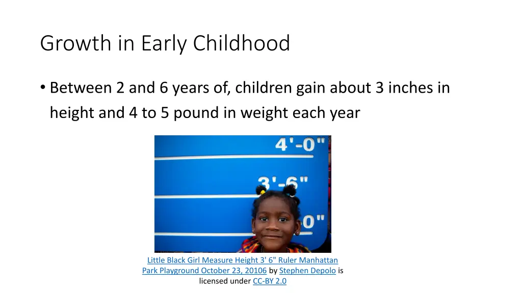 growth in early childhood