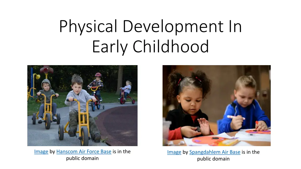 physical development in early childhood