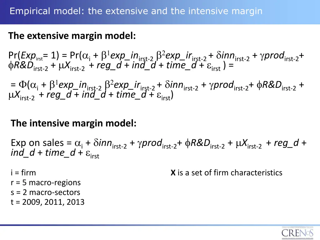 empirical model the extensive and the intensive