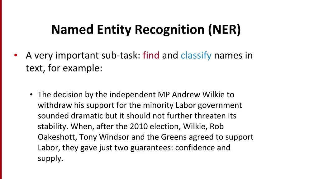 named entity recognition ner