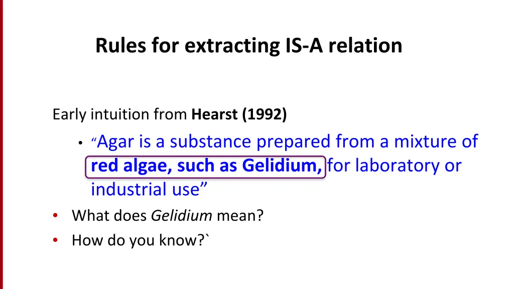 rules for extracting is a relation 1