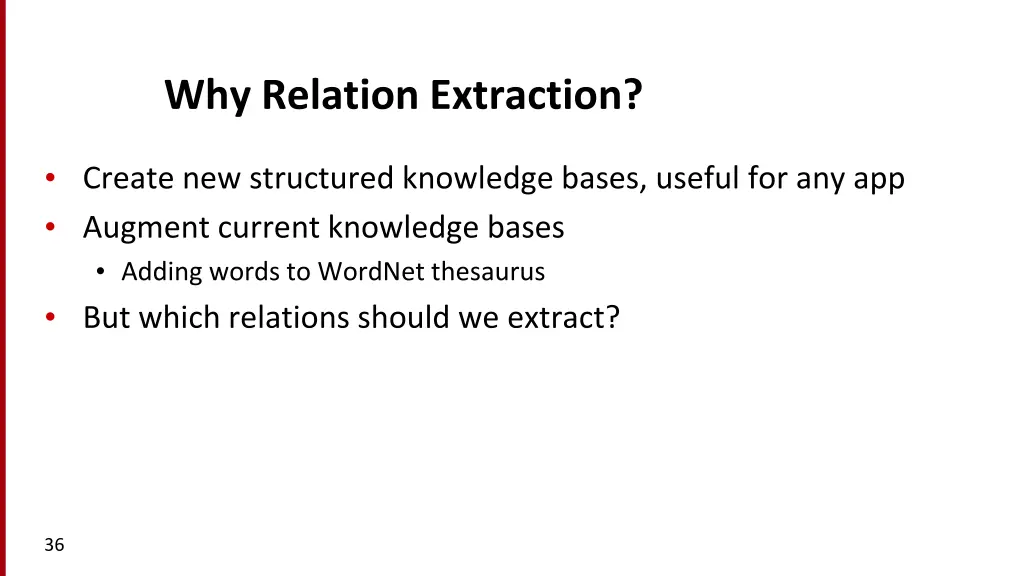 why relation extraction