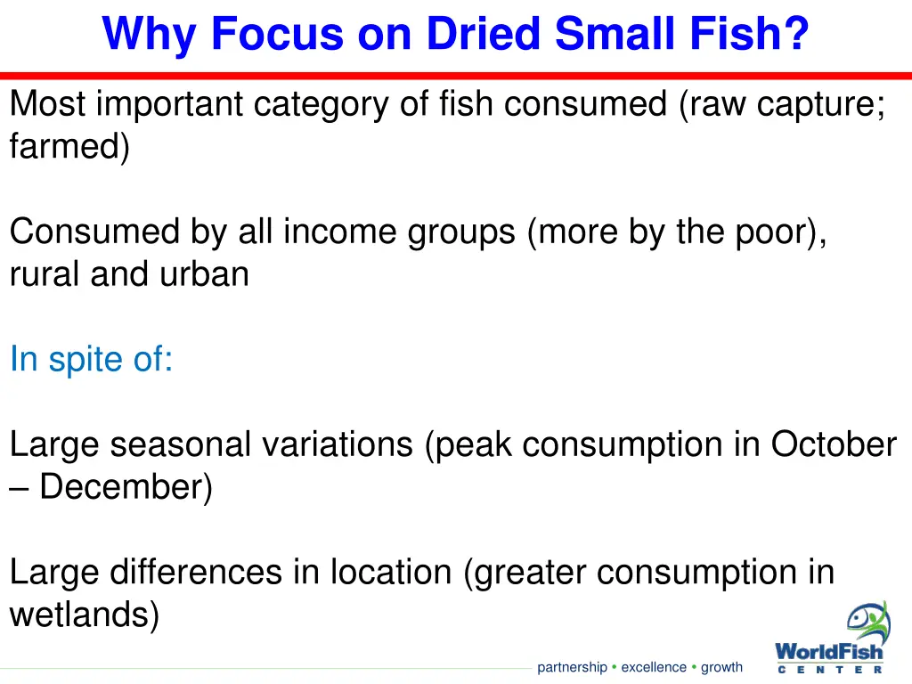 why focus on dried small fish