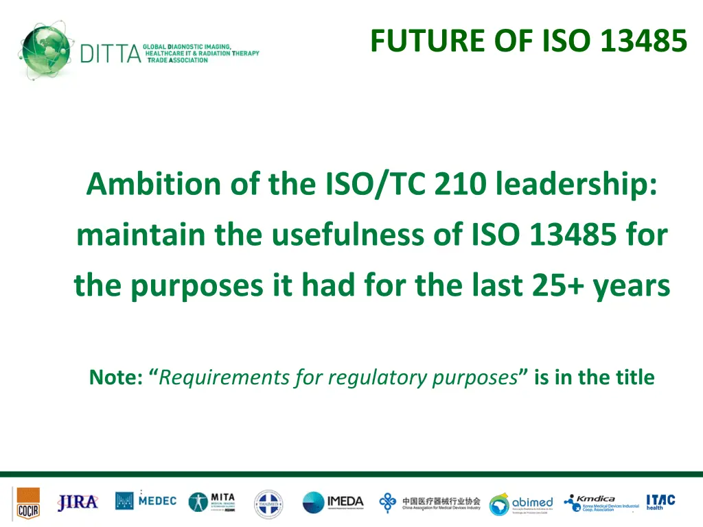 future of iso 13485 2