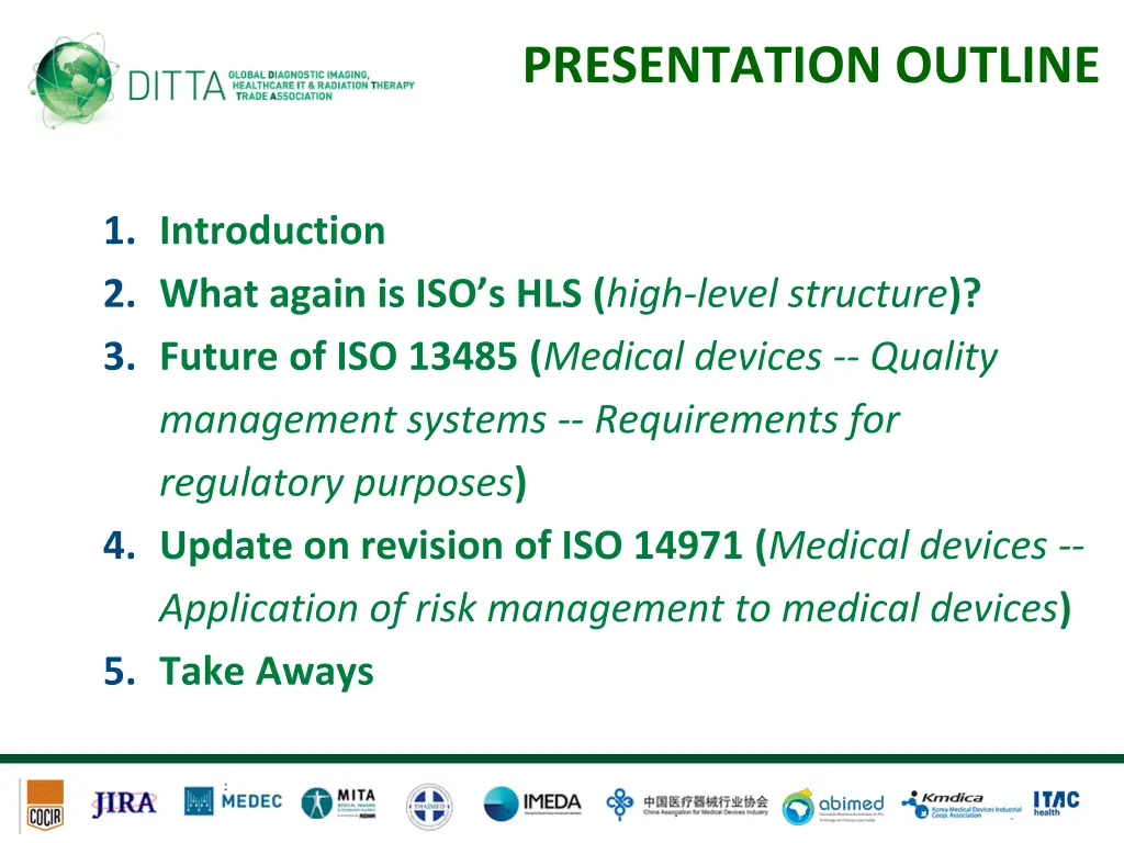 presentation outline