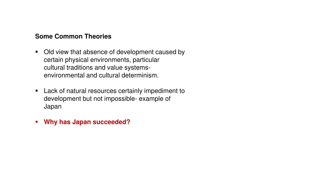 some common theories