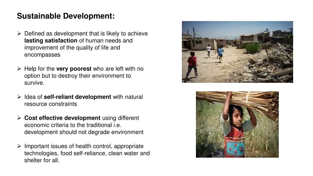 sustainable development