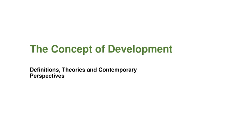 the concept of development