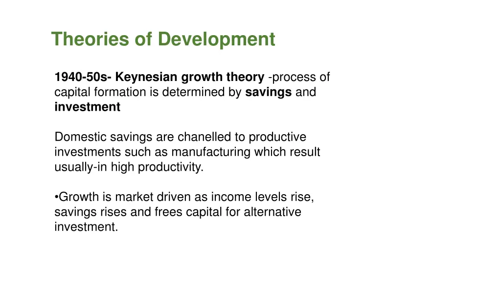 theories of development