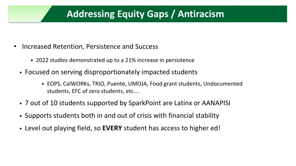 addressing equity gaps antiracism