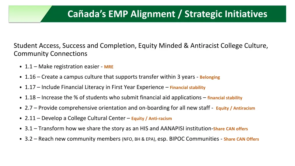 ca ada s emp alignment strategic initiatives