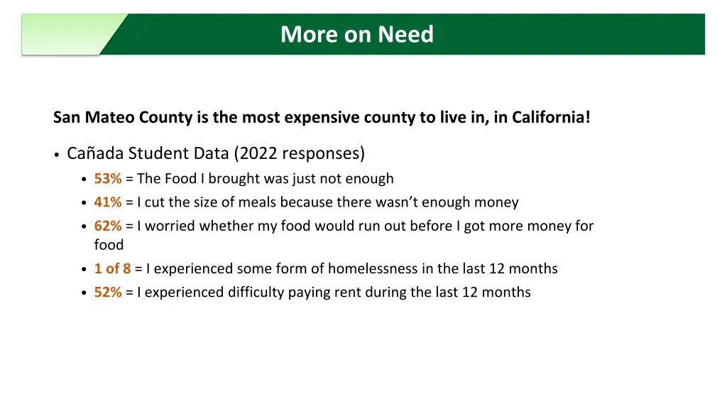 more on need