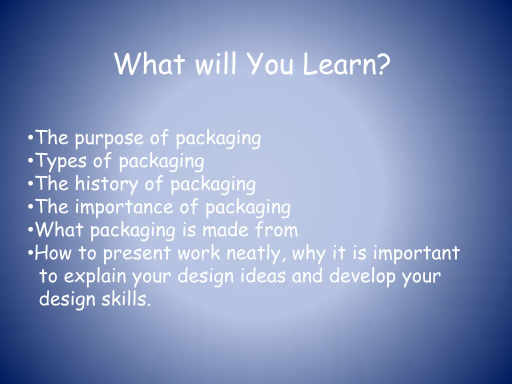 what will you learn