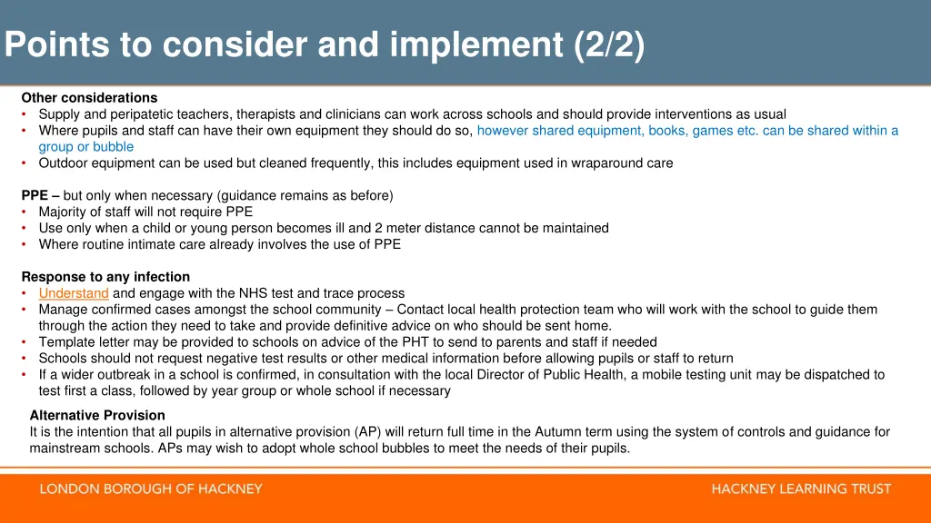 points to consider and implement 2 2