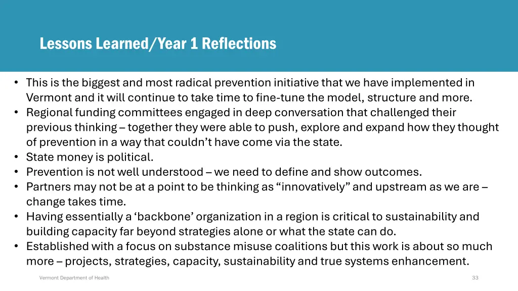 lessons learned year 1 reflections