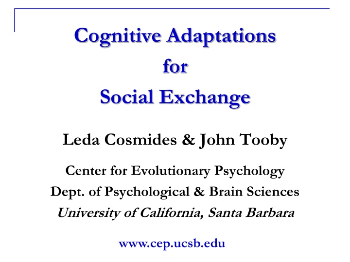 cognitive adaptations for social exchange