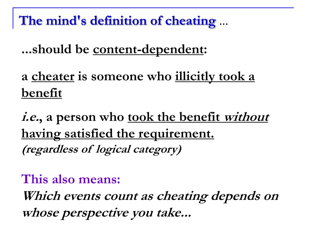 the mind s definition of cheating