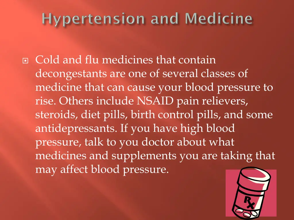 cold and flu medicines that contain decongestants