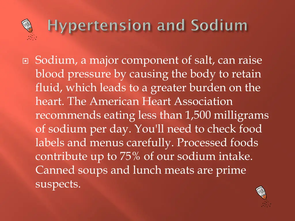 sodium a major component of salt can raise blood