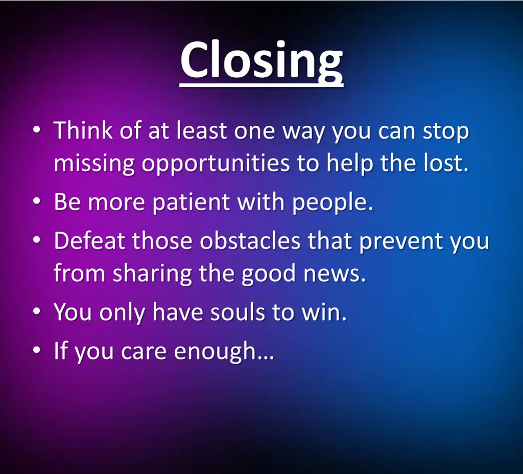 closing