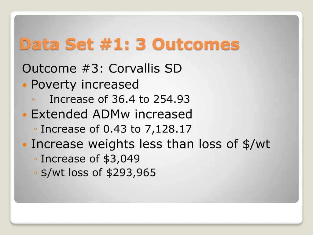 data set 1 3 outcomes 5