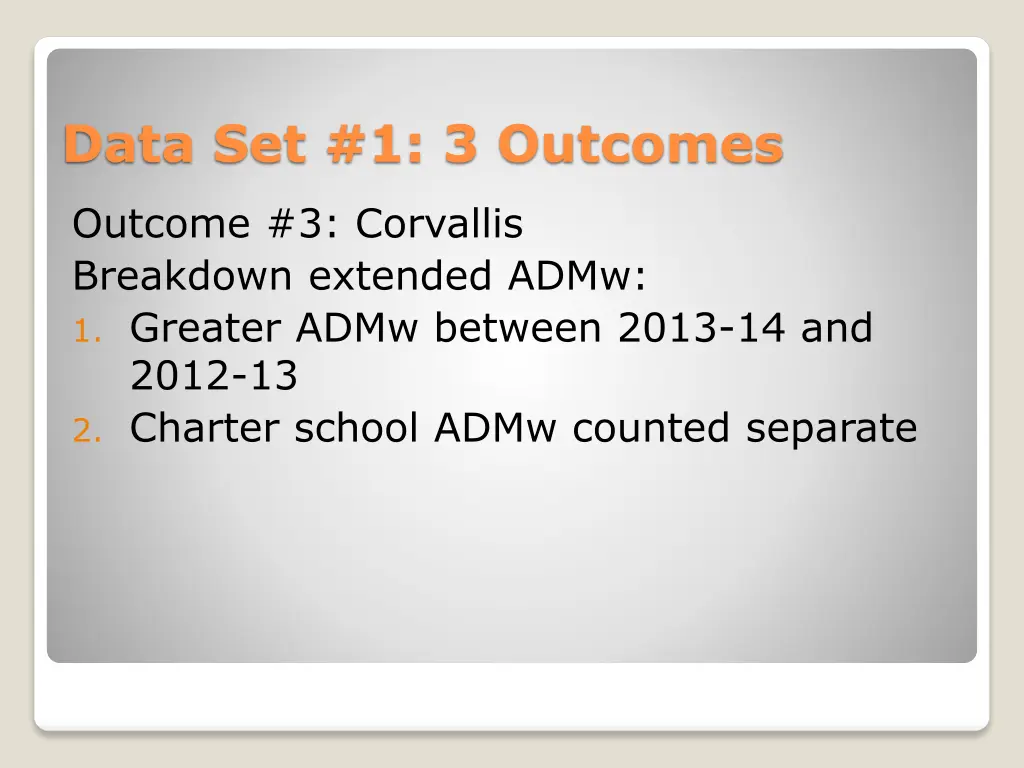 data set 1 3 outcomes 6