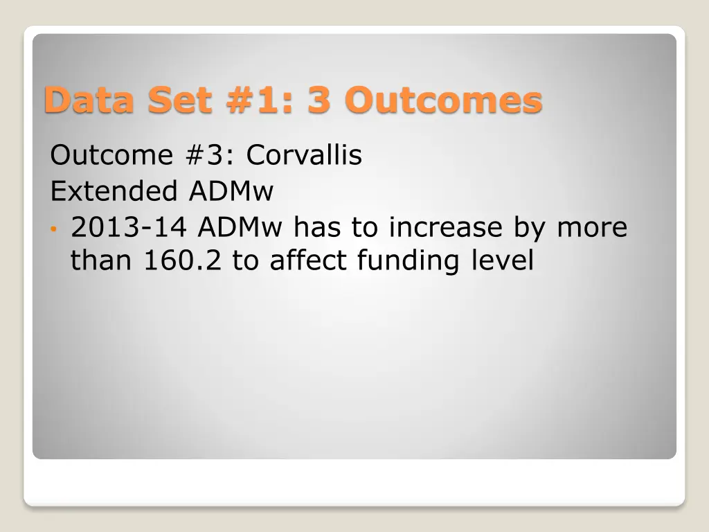 data set 1 3 outcomes 8