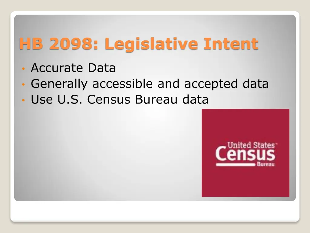 hb 2098 legislative intent