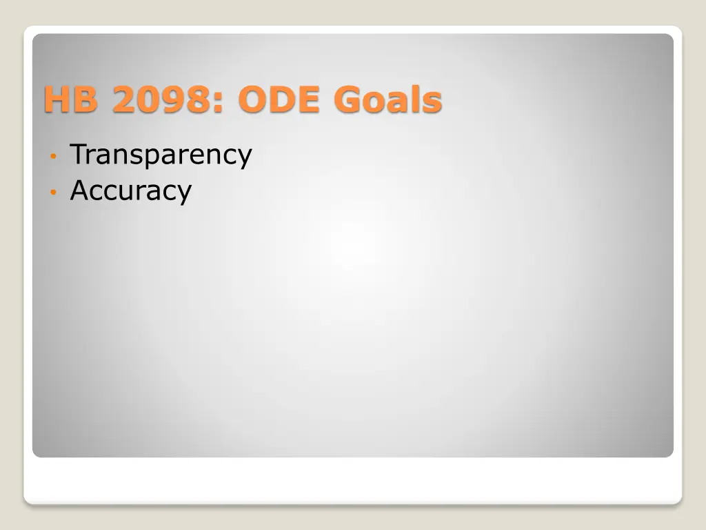 hb 2098 ode goals