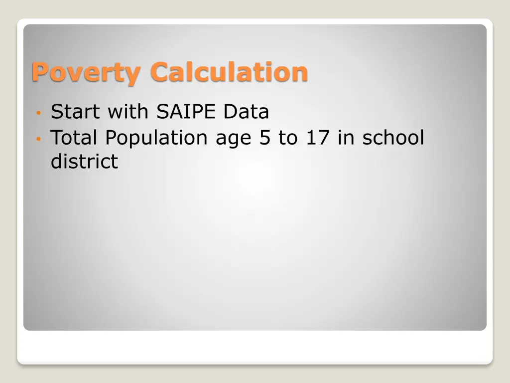 poverty calculation