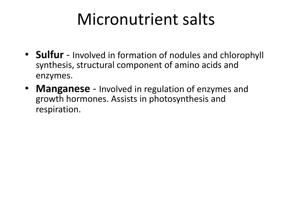 micronutrient salts