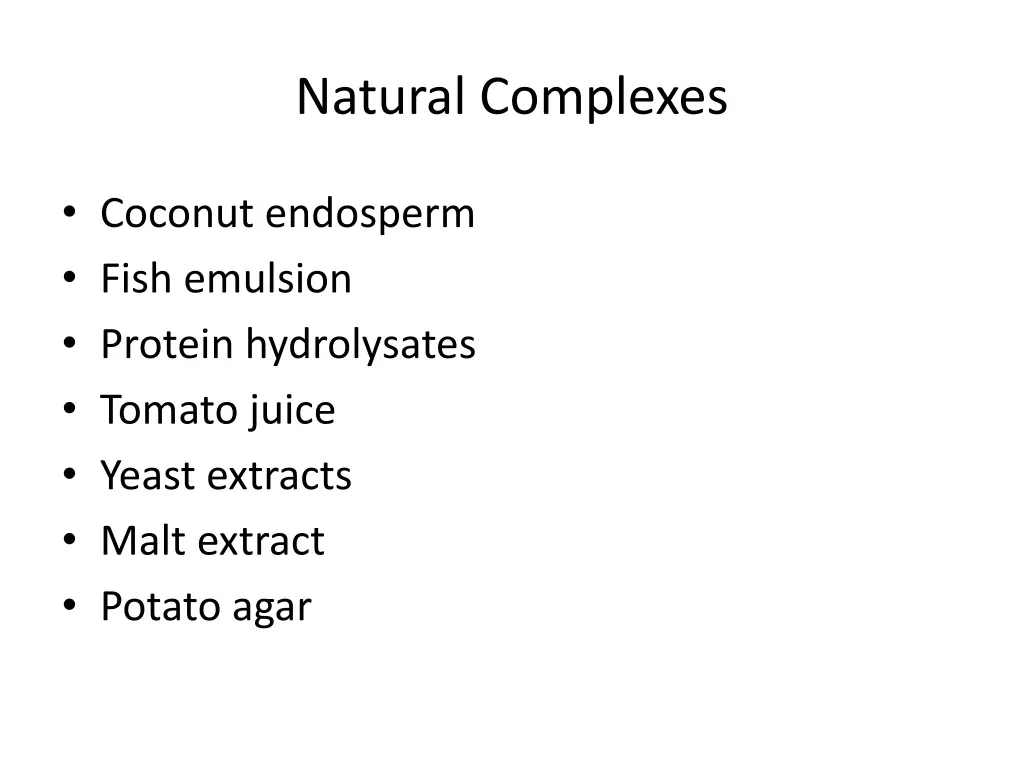 natural complexes