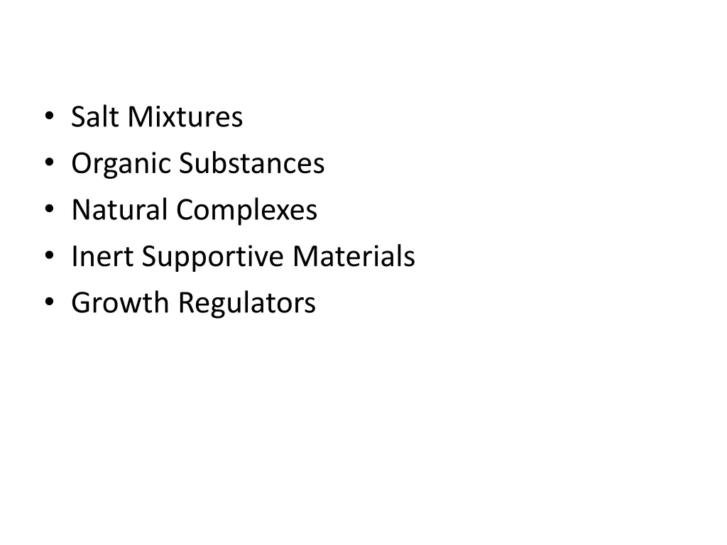 salt mixtures organic substances natural