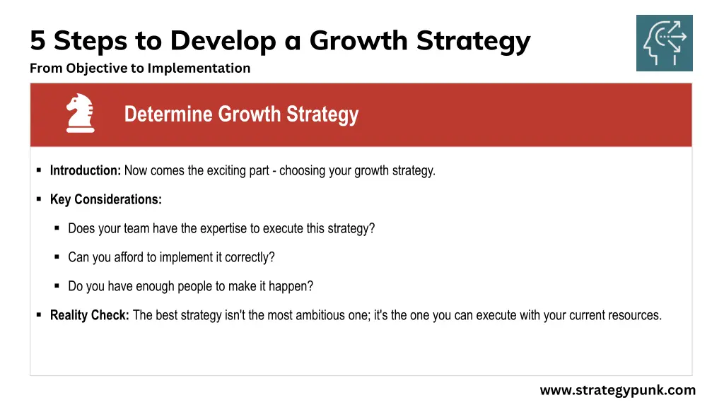 5 steps to develop a growth strategy from 5