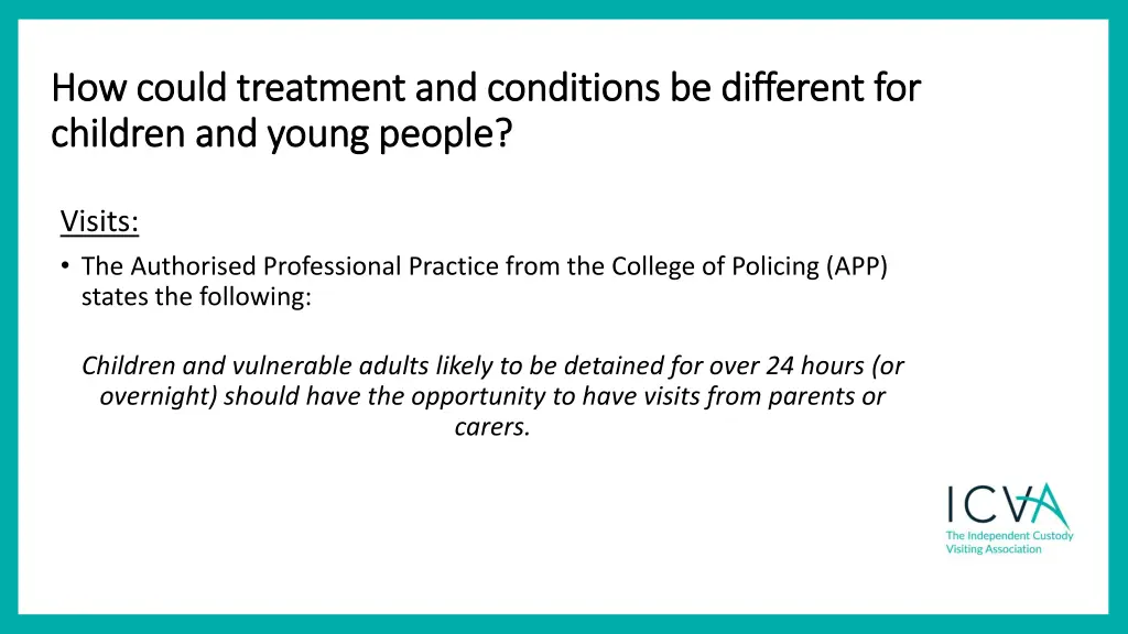 how could treatment and conditions be different 1