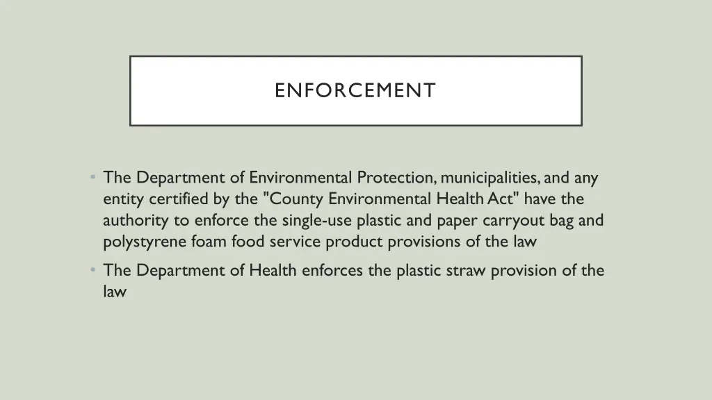 enforcement