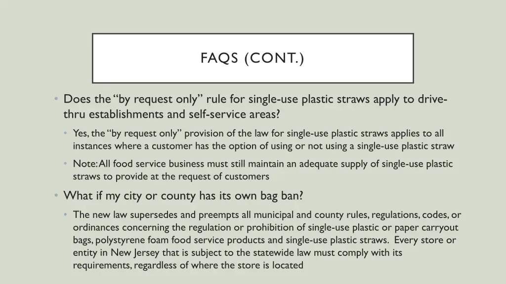 faqs cont