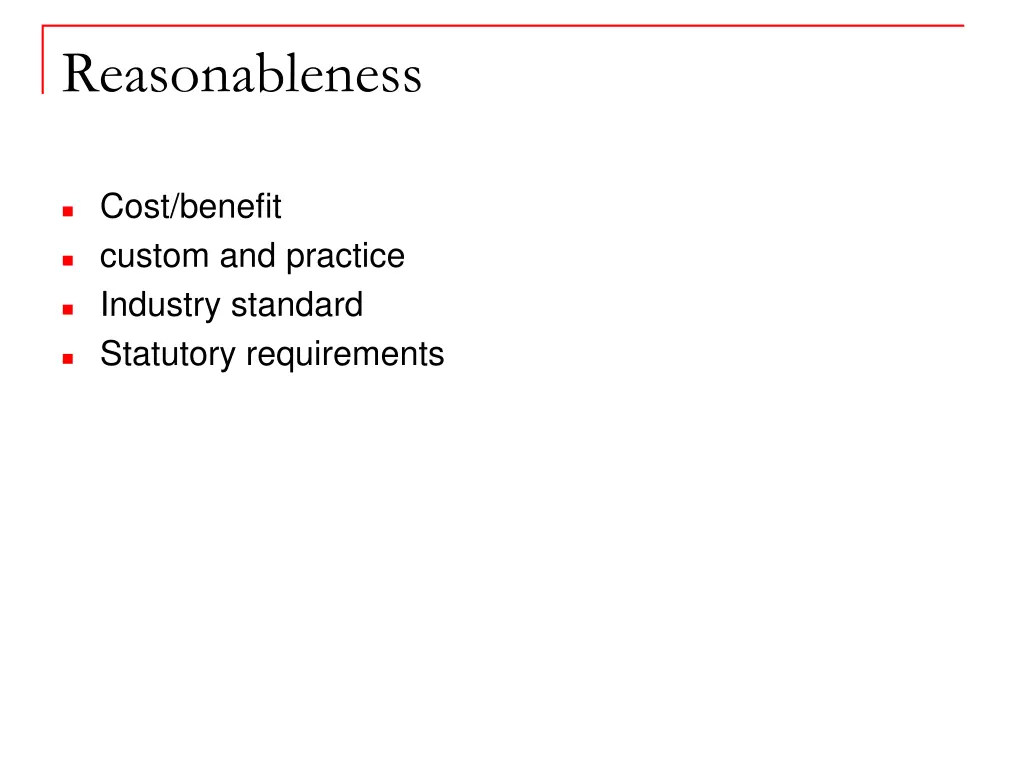 reasonableness