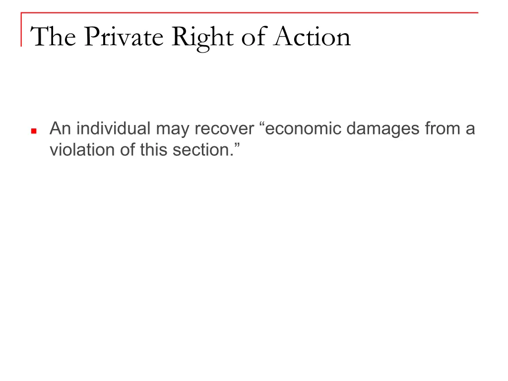 the private right of action