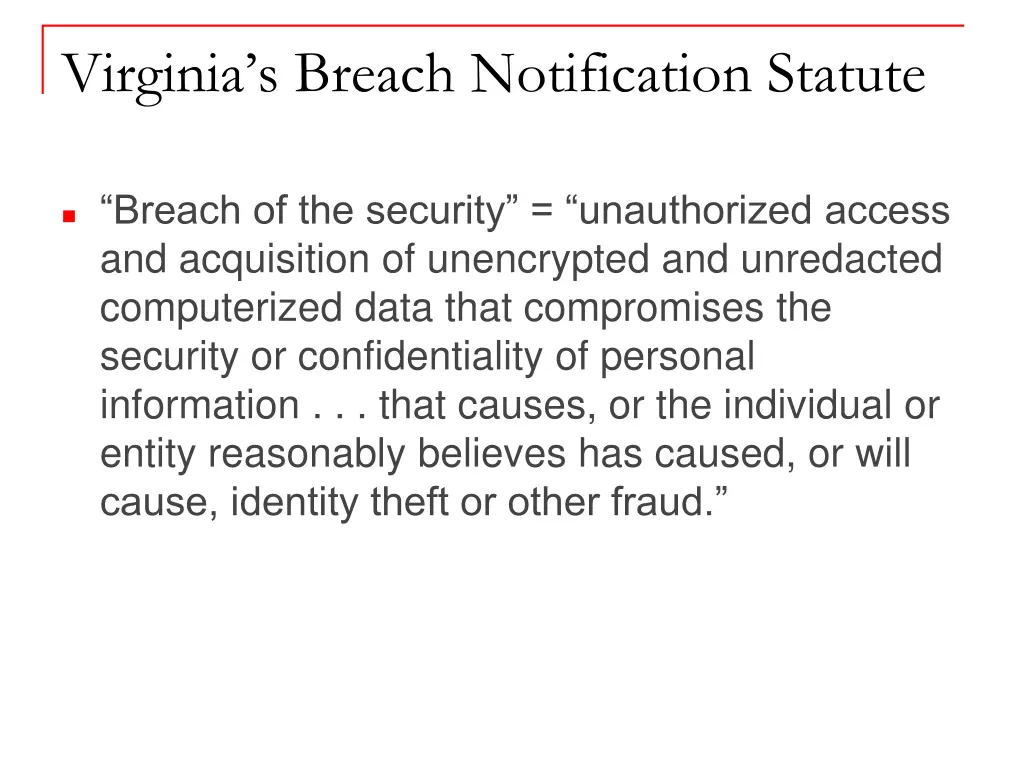 virginia s breach notification statute