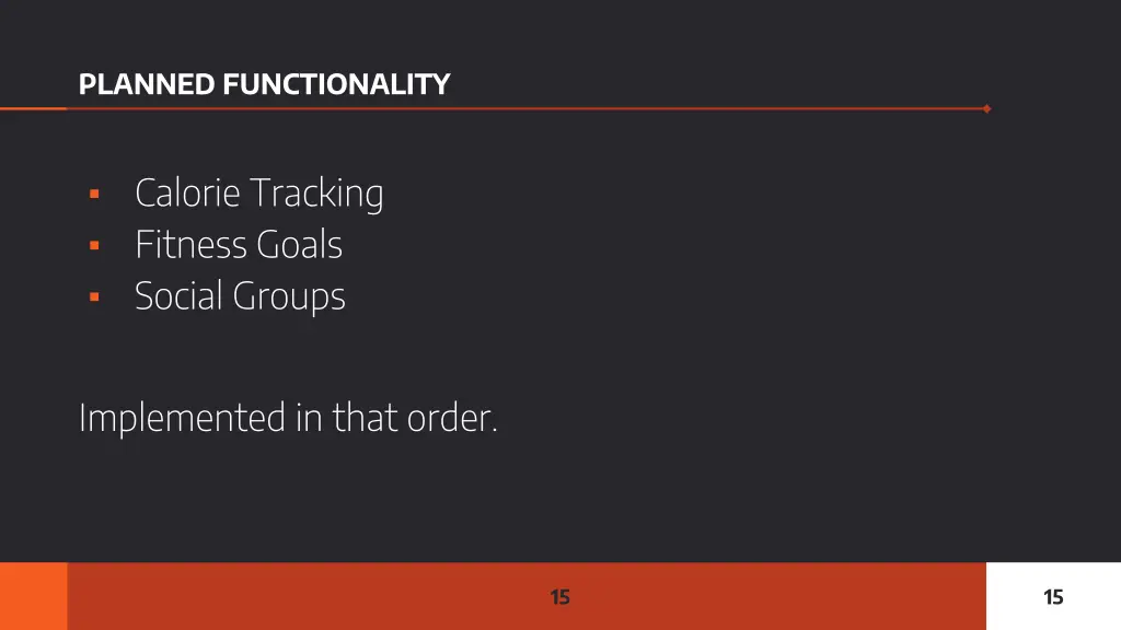 planned functionality